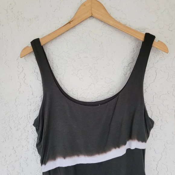 Freiss Original Tank Top Tie Dye Accent Rayon Stretchy Dark Gray Womans S - Picture 2 of 9